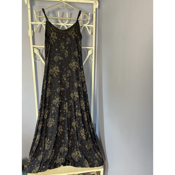 Cosmic Aura Blue Celestial Rose Butterfly Midaxi Dress Sm Or Md - Picture 1 of 5